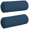 VidaXL cojines almohada 2 piezas azul ø 25 x 70 cm tela