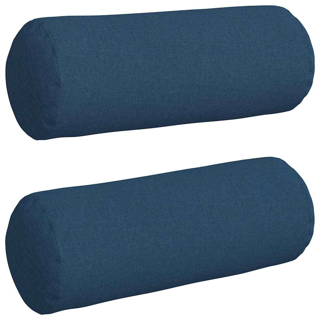 VidaXL cojines almohada 2 piezas azul ø 25 x 70 cm tela