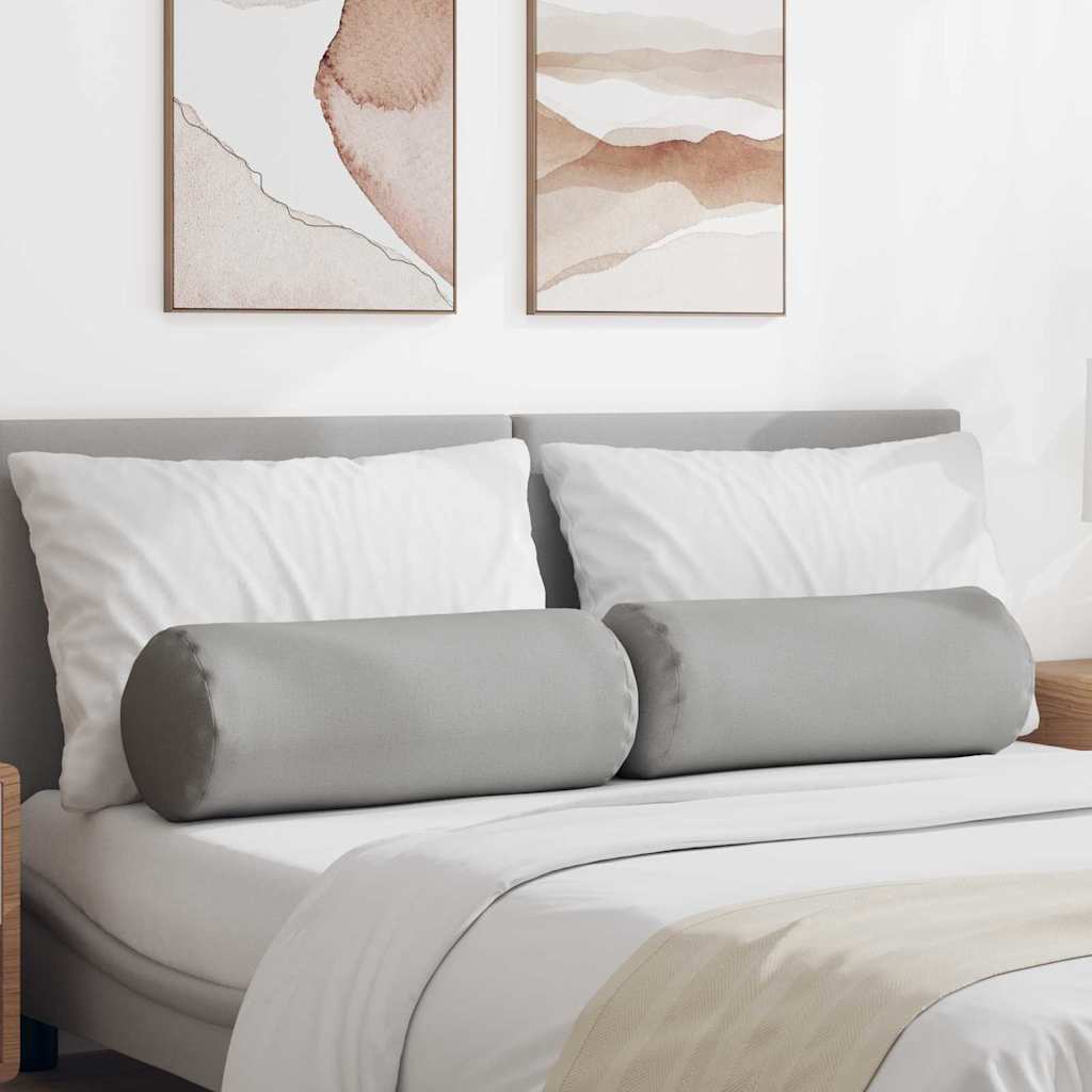VidaXL cojines reforzados 2 piezas gris nube ø 25 x 70 cm tela