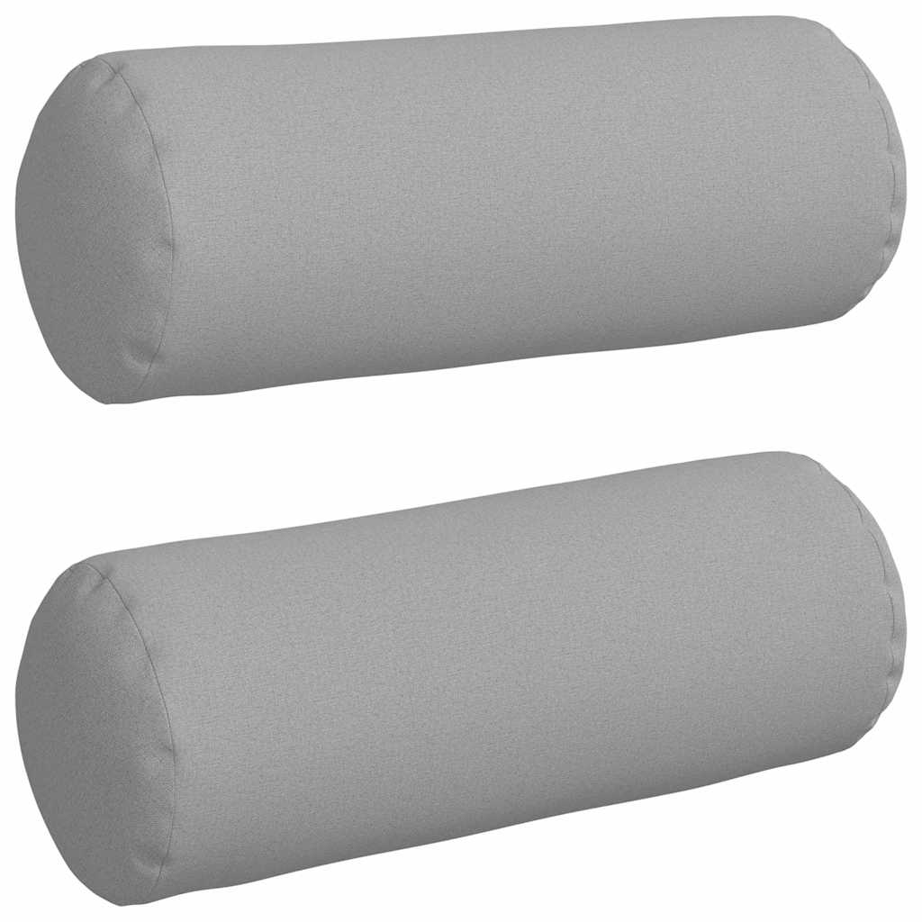 VidaXL cojines reforzados 2 piezas gris nube ø 25 x 70 cm tela