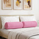 Cuscini a rullo VidaXL 2 pezzi in tessuto rosa ø 25 x 70 cm