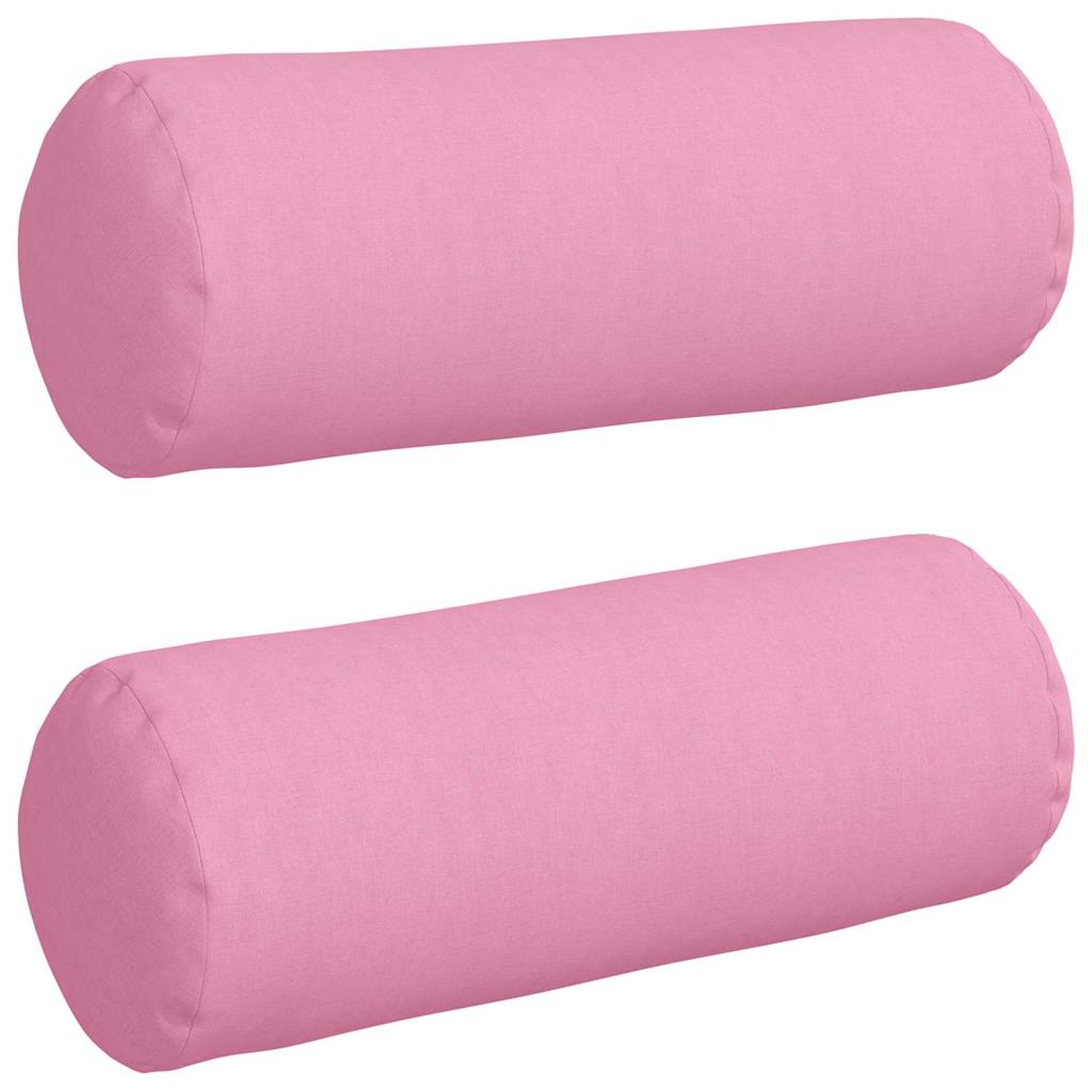 Cuscini a rullo VidaXL 2 pezzi in tessuto rosa ø 25 x 70 cm