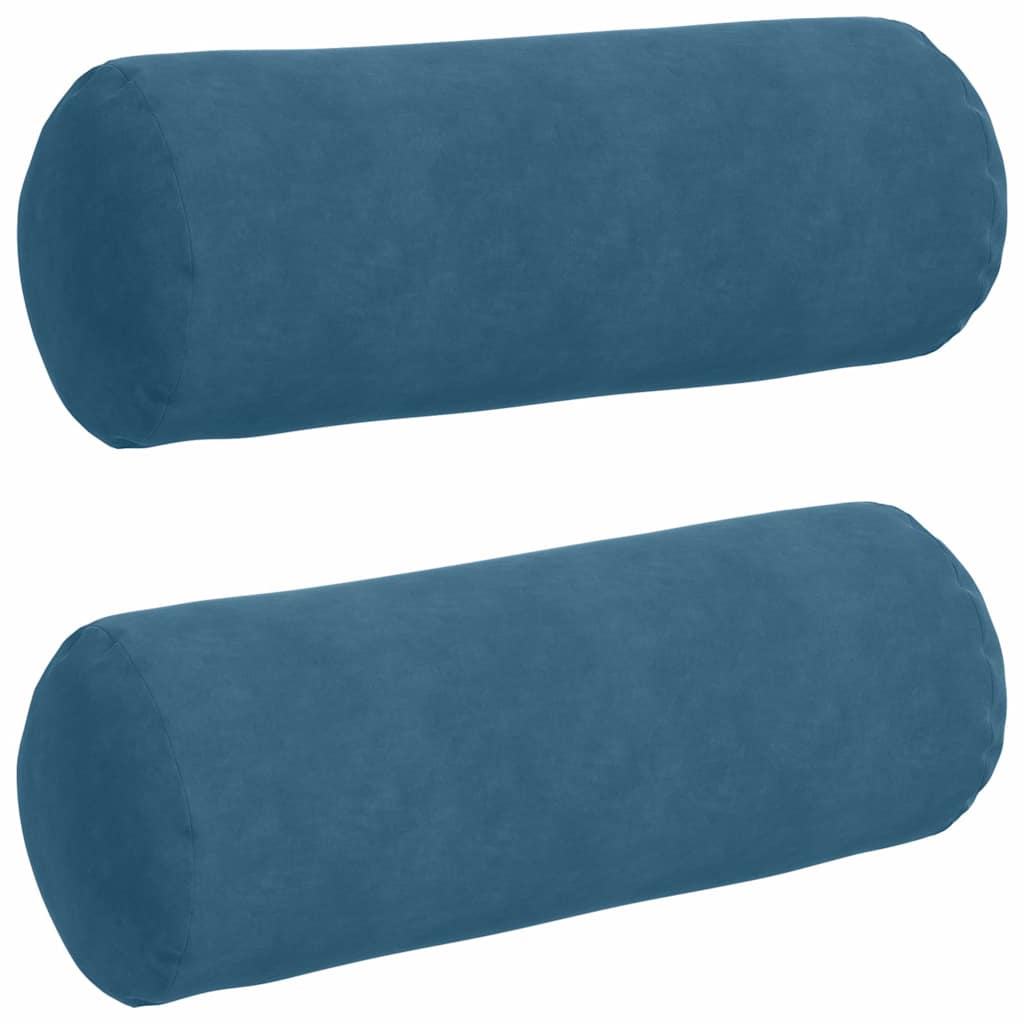 Cuscini a rullo Vidaxx 2 pezzi blu ø 25 x 70 cm in tessuto di corda