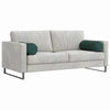 Cuscini a rullo VidaXL 2 pezzi in tessuto a corde verde scuro ø 25 x 70 cm