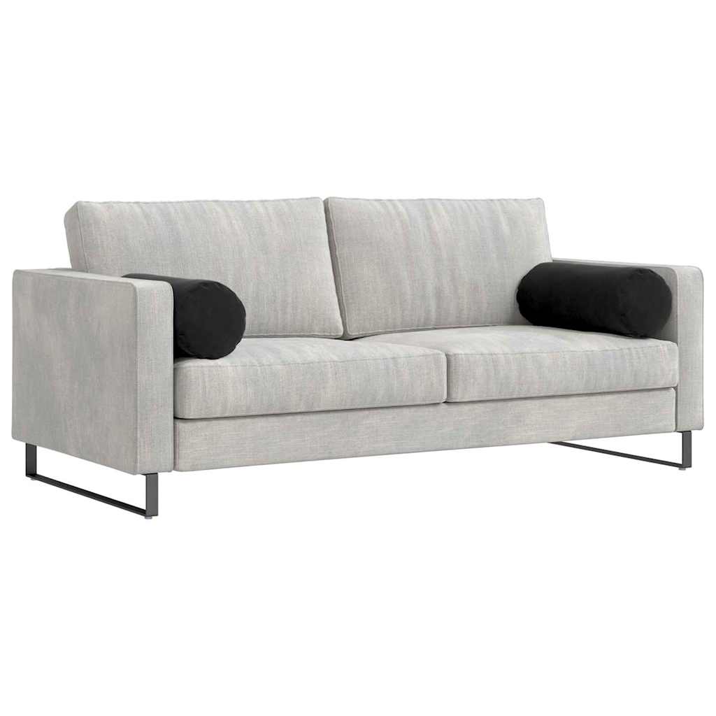Cojines laterales VidaXL 2 piezas negro ø 25 x 70 cm tela de pana
