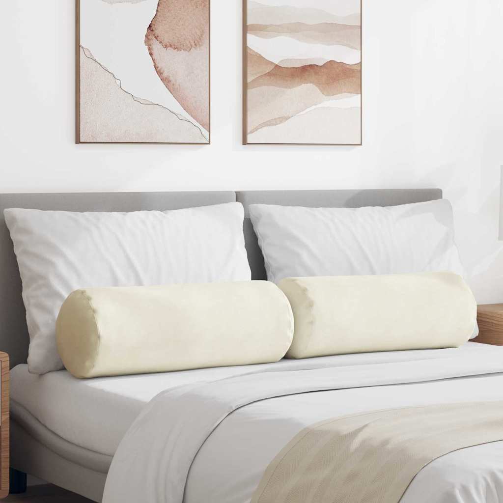 Cuscini a rullo VidaXL 2 pezzi crema ø 25 x 70 cm in tessuto di corda