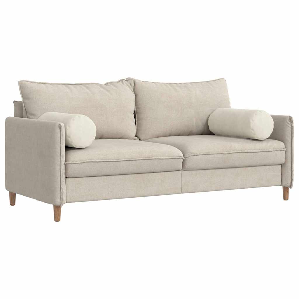 Cuscini a rullo VidaXL 2 pezzi crema ø 25 x 70 cm in tessuto di corda
