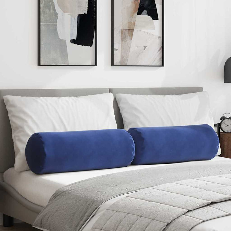 Cuscini a rullo VidaXL 2 pezzi blu polizia ø 25 x 70 cm in tessuto di corda