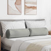 Cuscini a rullo VidaXL 2 pezzi in tessuto microfibra grigio chiaro ø 25 x 70 cm