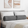 Cuscini a rullo VidaXL 2 pezzi in tessuto microfibra grigio scuro ø 25 x 70 cm