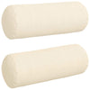 Vidaxl bolster kussens 2 stuks crème ø 25 x 70 cm cordstof