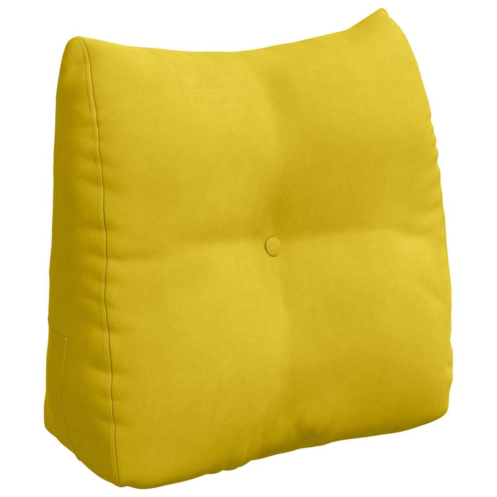 Vidaxx cojín de respaldo amarillo 45 x 24 x 50 cm terciopelo