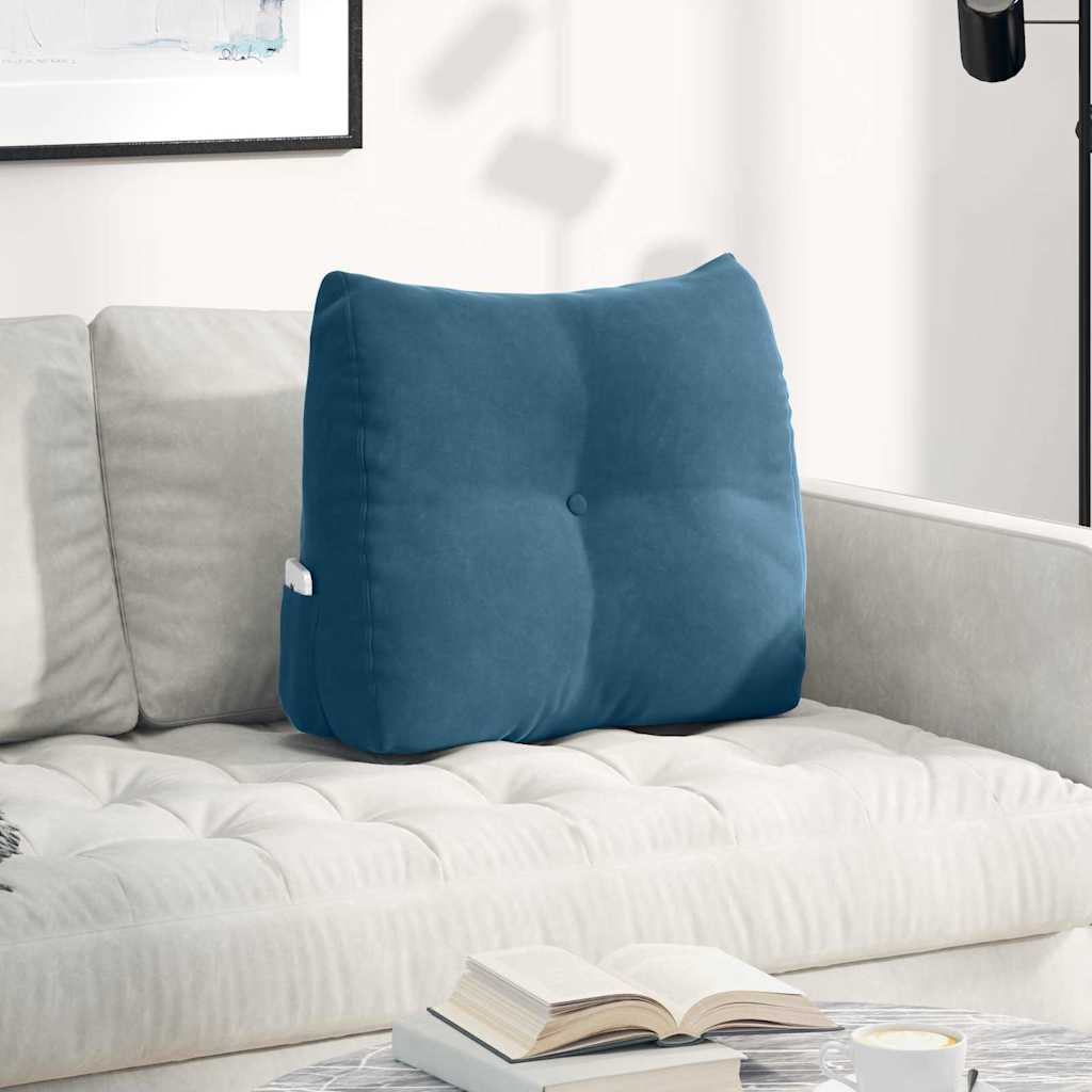 Vidaxx cojín de respaldo azul 60 x 24 x 50 cm terciopelo