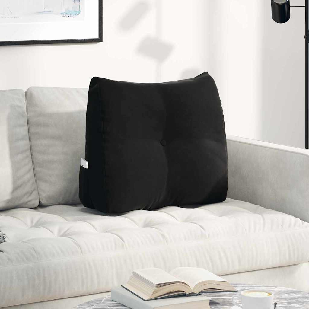 Vidaxx cojín de respaldo negro 60 x 24 x 50 cm terciopelo
