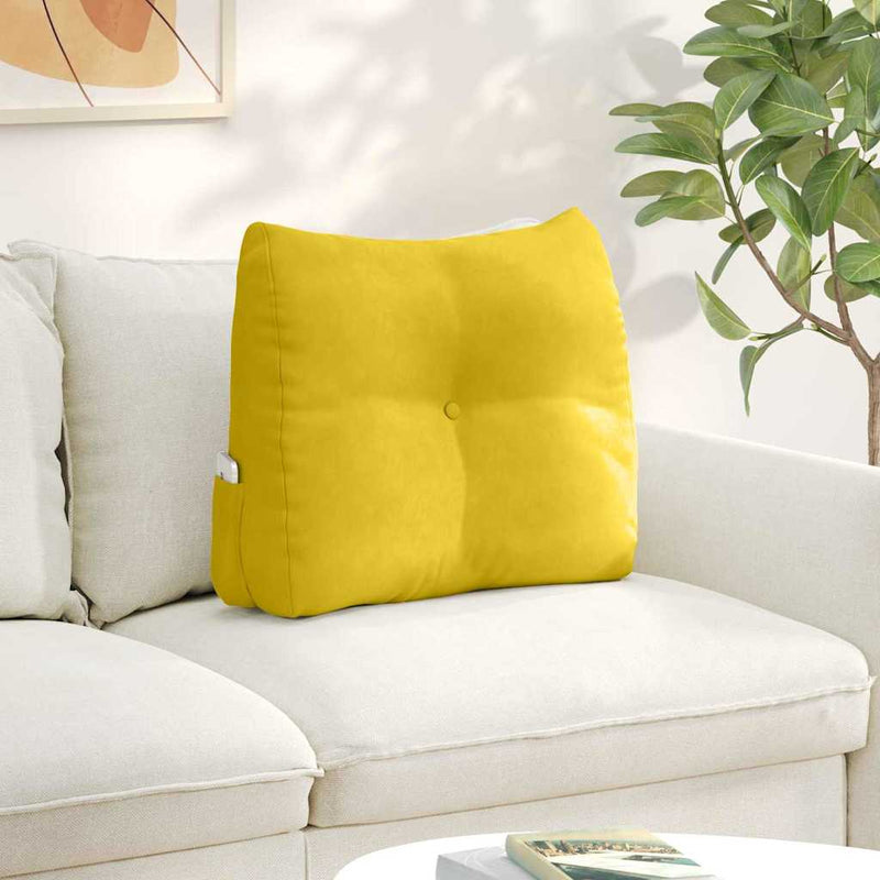 Vidaxx cojín de respaldo amarillo 60 x 24 x 50 cm terciopelo