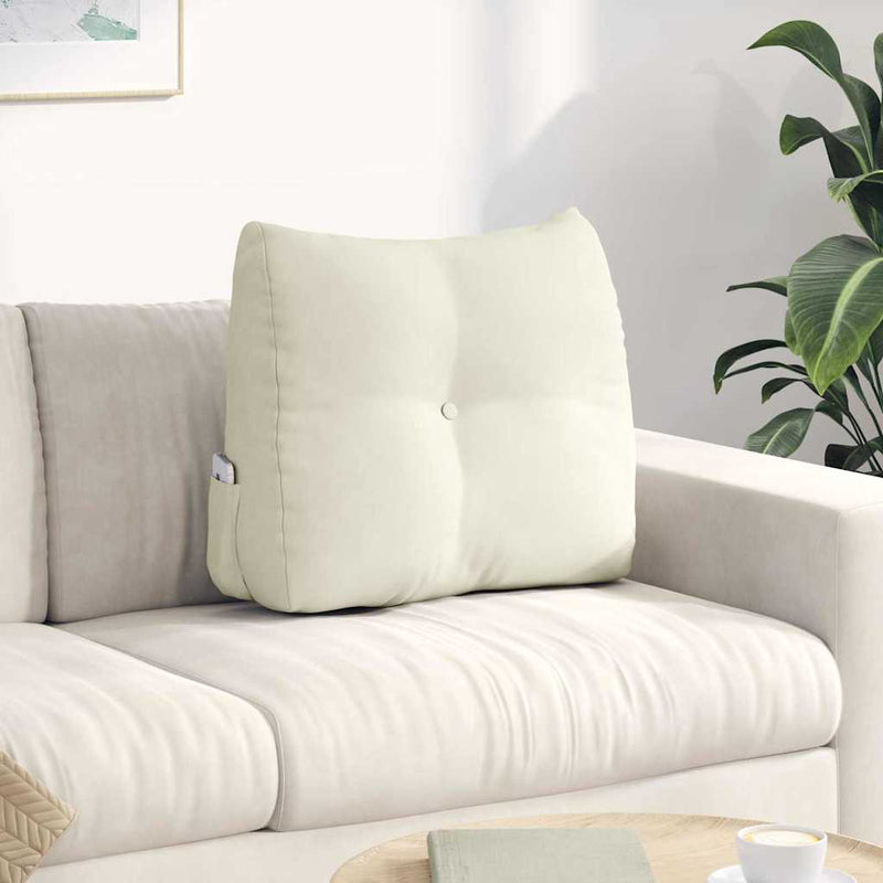 Cuscino schienale Vidaxx crema 60 x 24 x 50 cm velluto