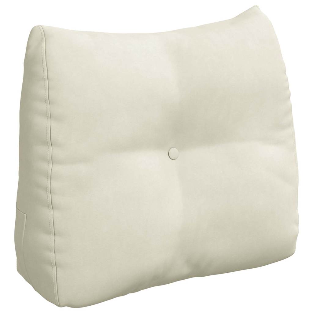 Vidaxl rugkussen crème 60 x 24 x 50 cm fluweel
