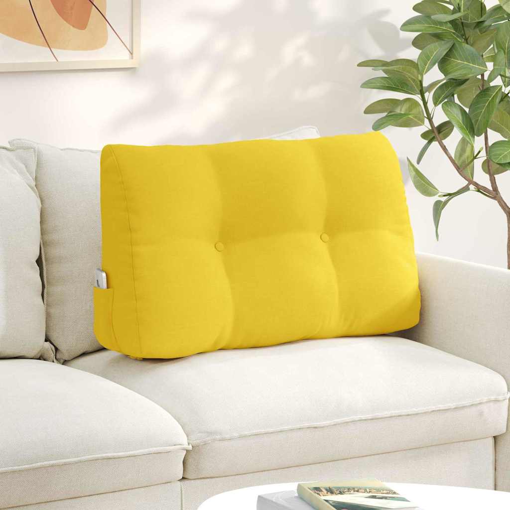 Vidaxx cojín de respaldo tejido amarillo claro 80 x 24 x 50 cm