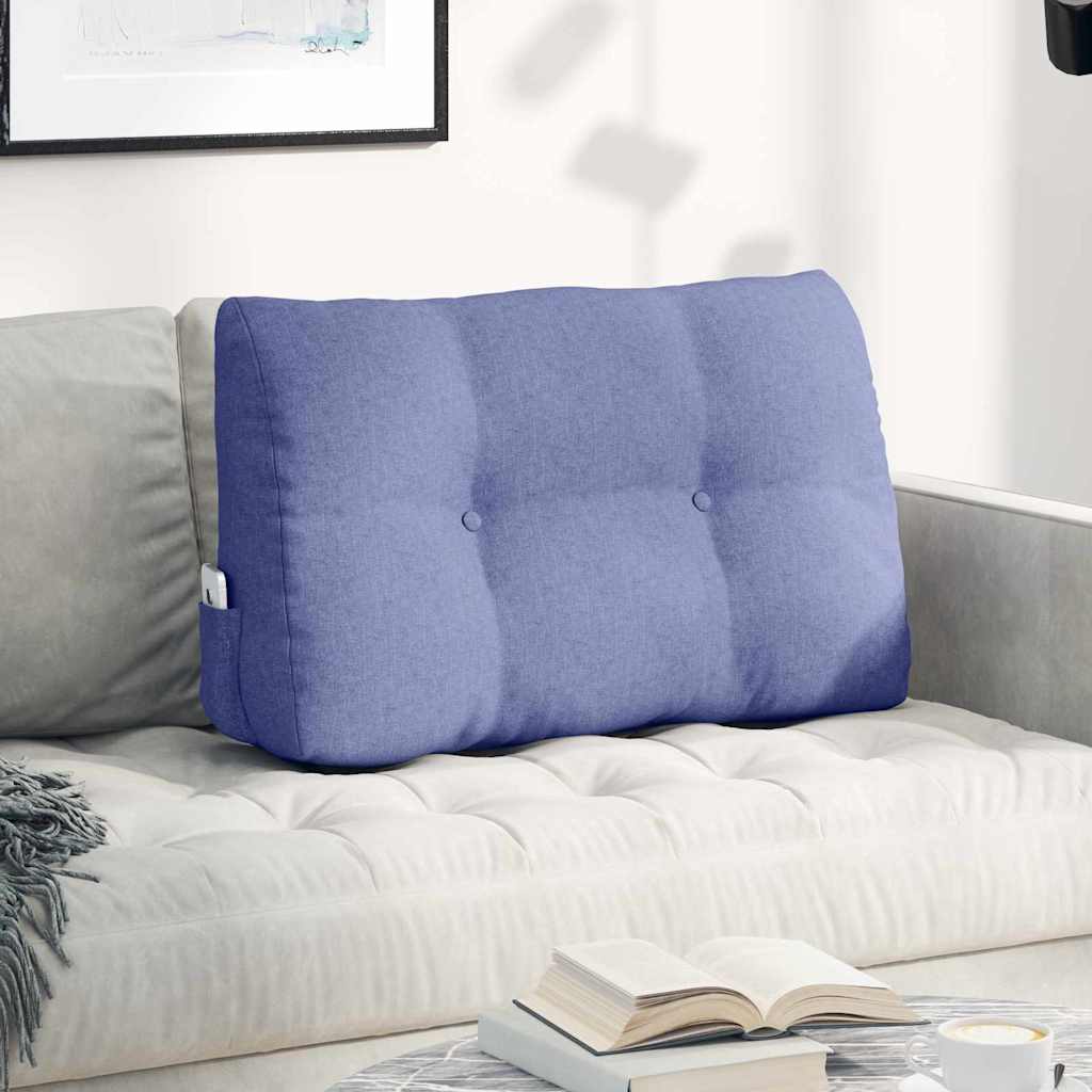 Vidaxl rugkussen jeans blauw 80 x 24 x 50 cm stof
