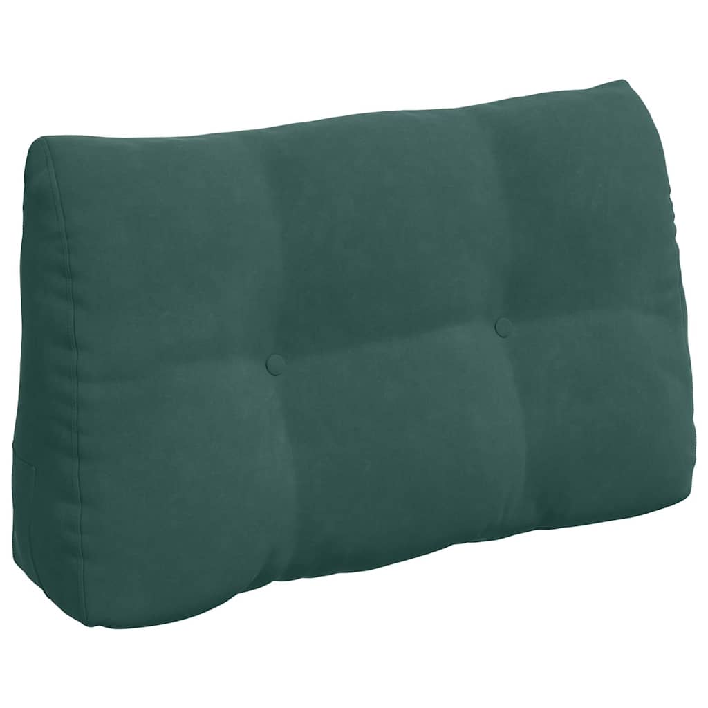 Vidaxx cojín de respaldo terciopelo verde oscuro 80 x 24 x 50 cm
