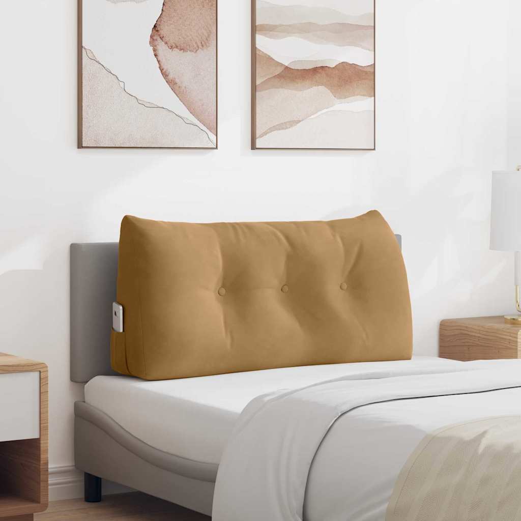 Vidaxl rugkussen bruin 100 x 24 x 50 cm fluweel