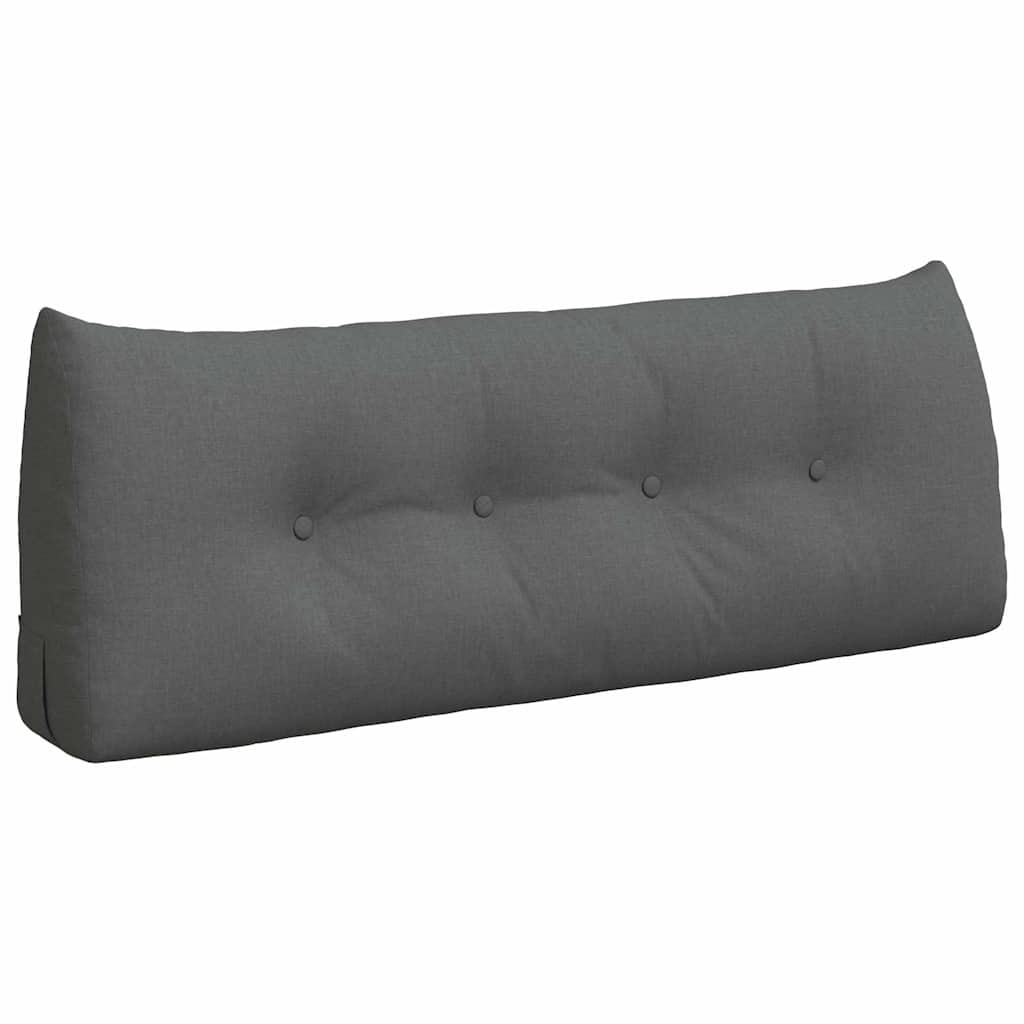 Vidaxl rugkussen donkergrijs 120 x 24 x 50 cm stof