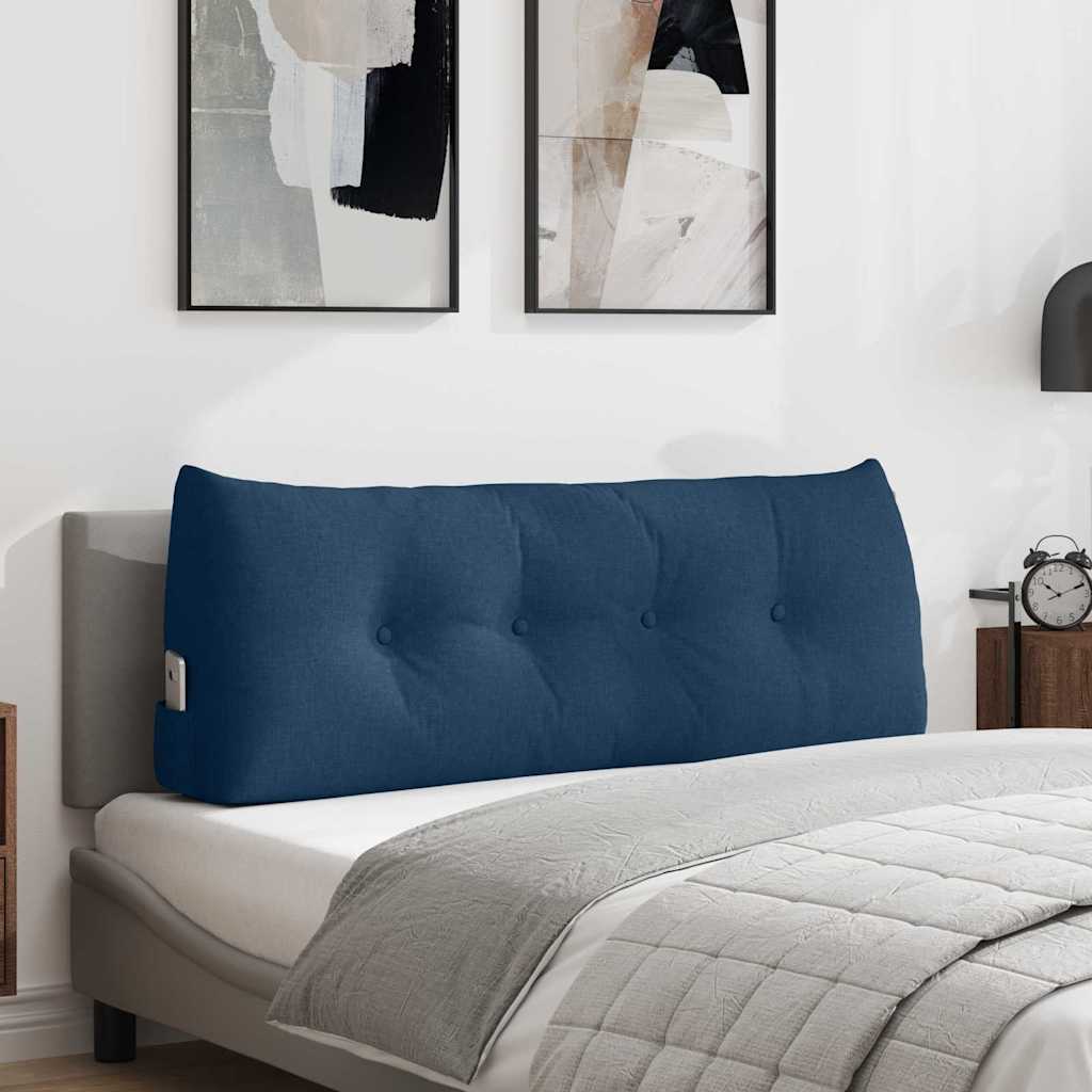 Vidaxl rugkussen blauw 120 x 24 x 50 cm stof