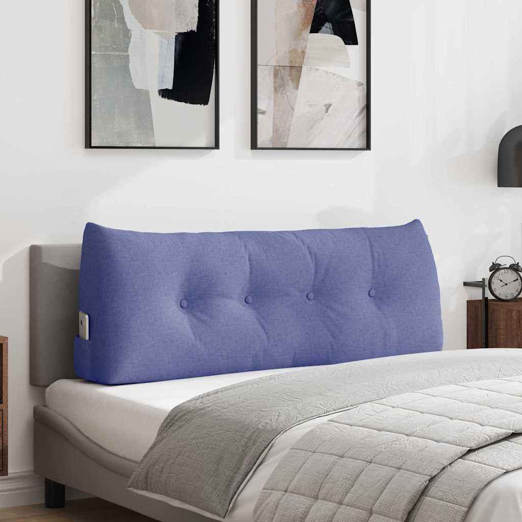 Cuscino schienale Vidaxx in tessuto blu jeans 120 x 24 x 50 cm