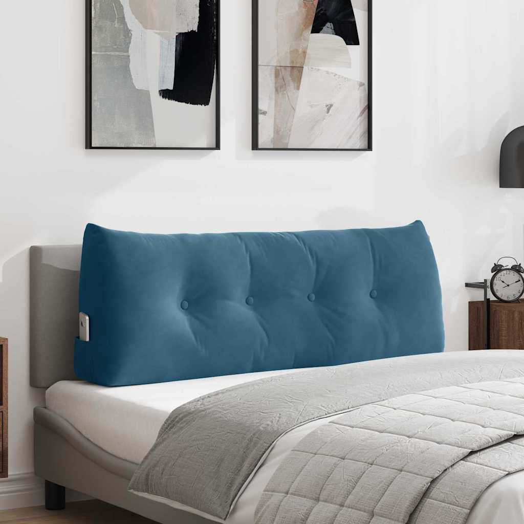 Vidaxx cojín de respaldo azul 120 x 24 x 50 cm terciopelo