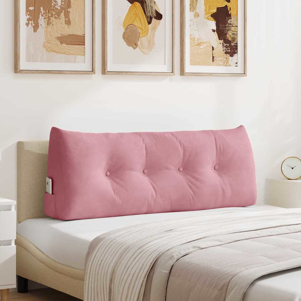 Vidaxx cojín de respaldo rosa 120 x 24 x 50 cm terciopelo