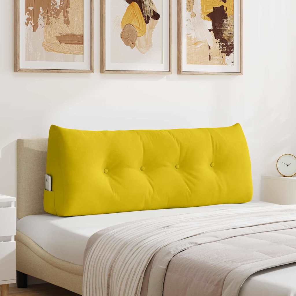 Cuscino schienale Vidaxx giallo 120 x 24 x 50 cm in velluto