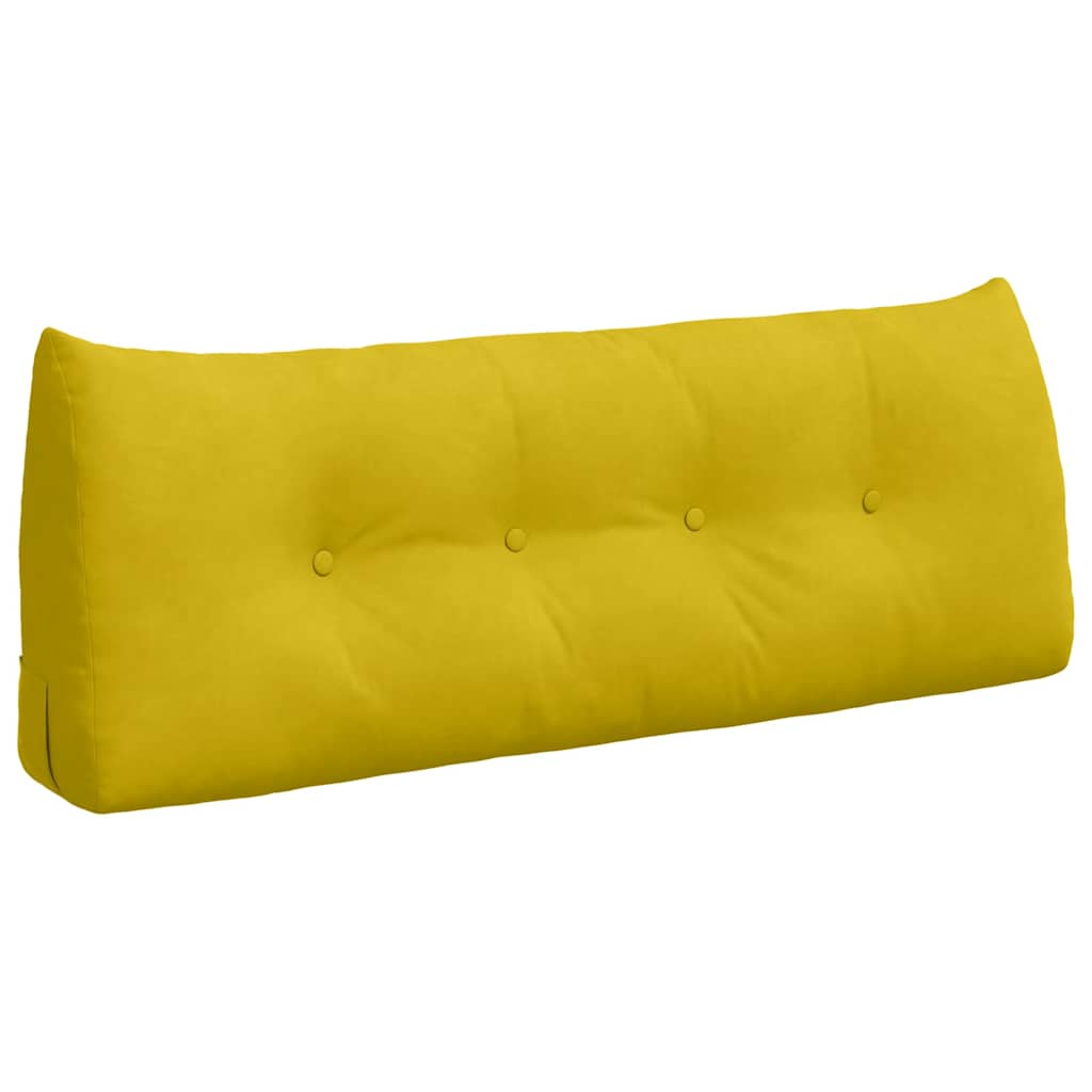 Cuscino schienale Vidaxx giallo 120 x 24 x 50 cm in velluto