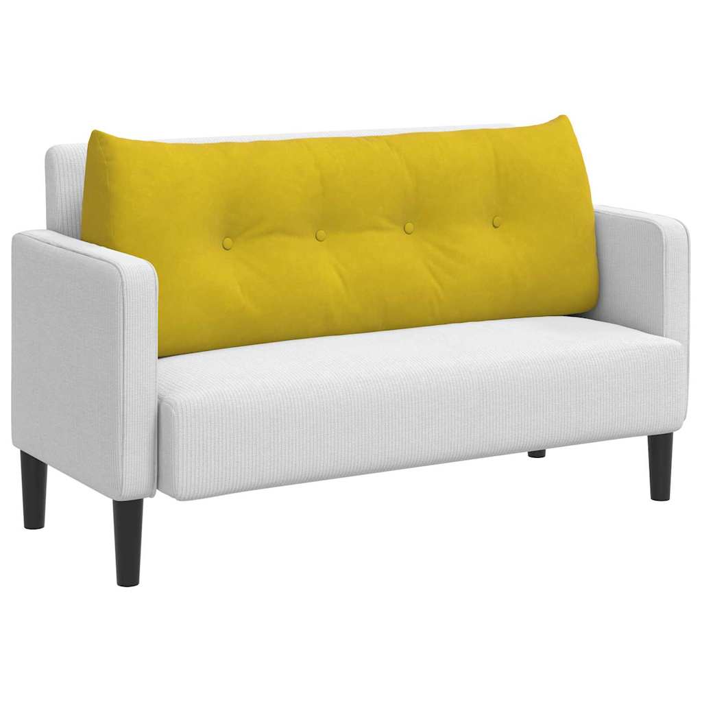 Cuscino schienale Vidaxx giallo 120 x 24 x 50 cm in velluto