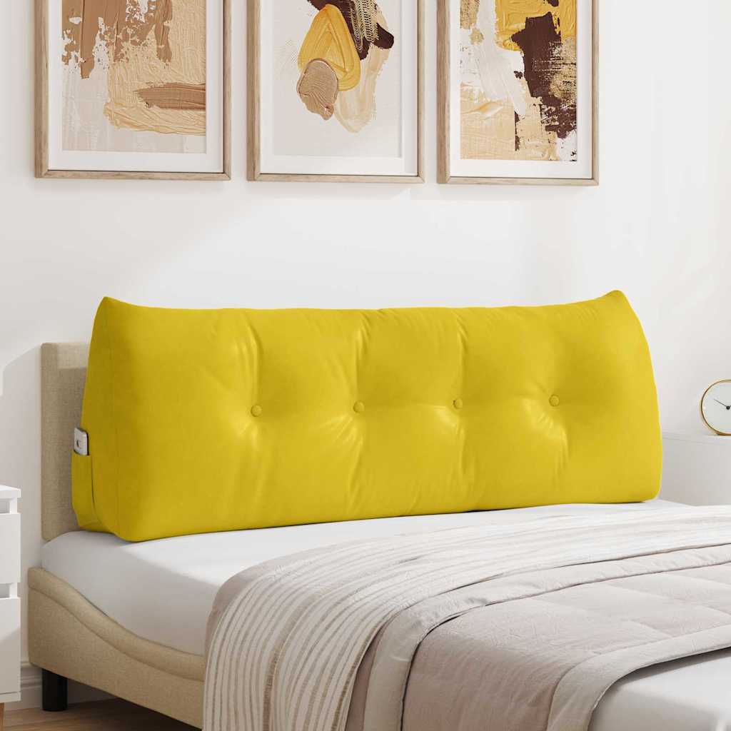 Vidaxx cojín de respaldo amarillo 140 x 24 x 50 cm terciopelo