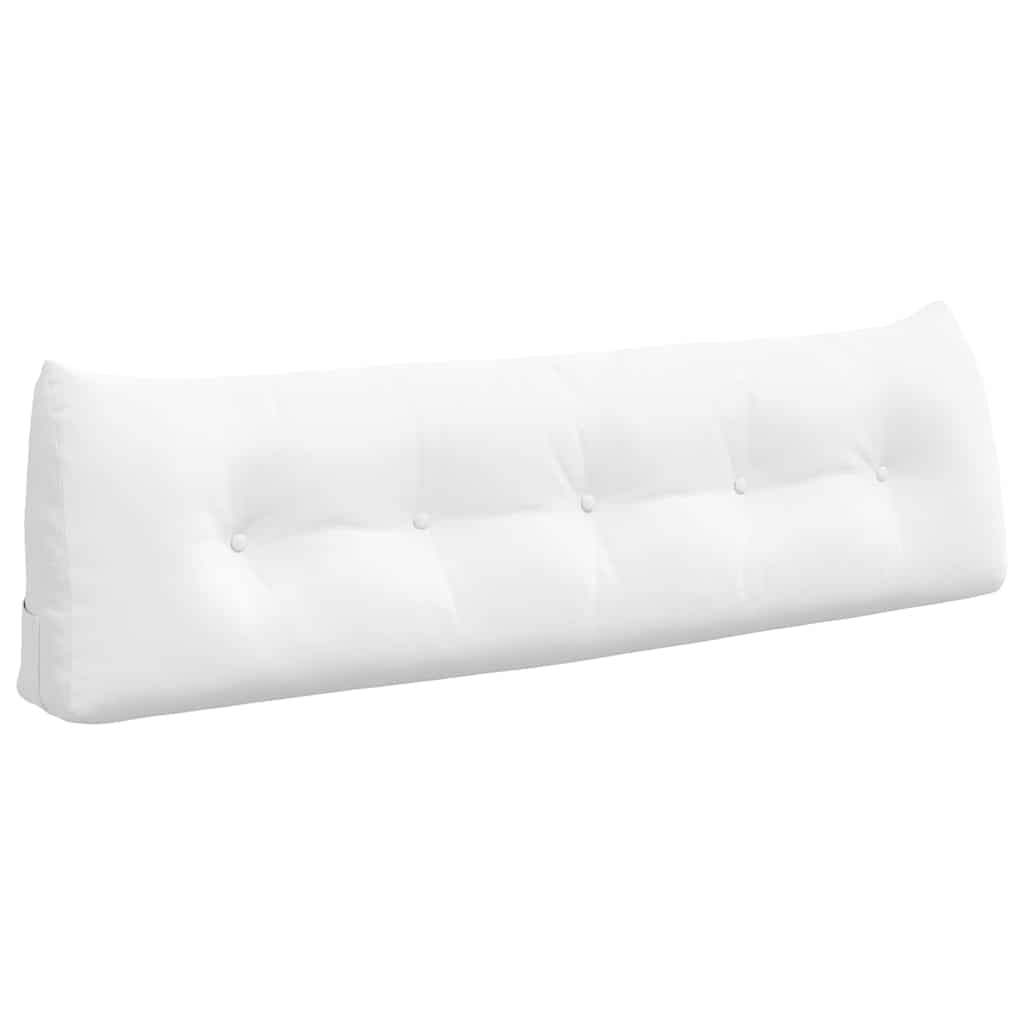 Vidaxl rugkussen wit 160 x 24 x 50 cm stof