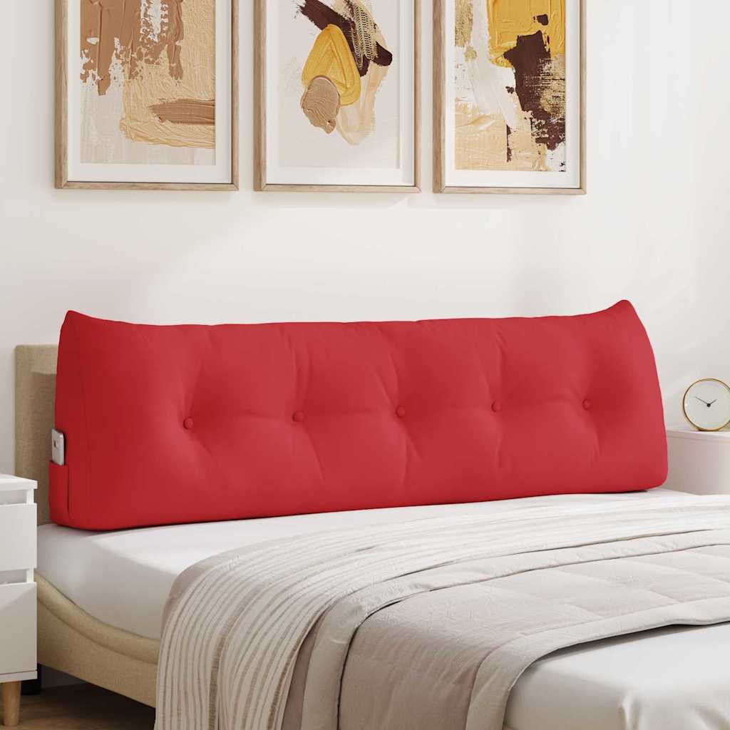 Vidaxl rugkussen rood 160 x 24 x 50 cm stof