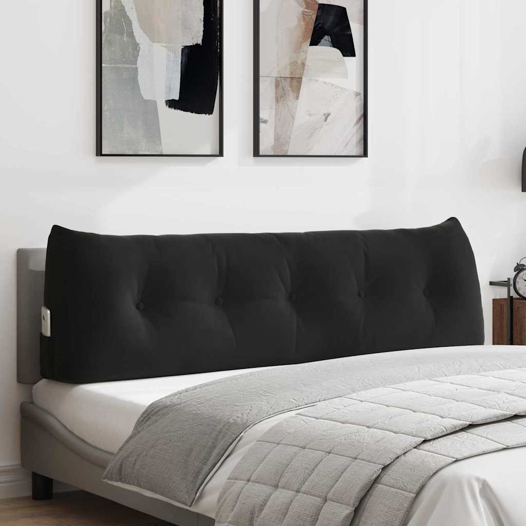 Cuscino schienale Vidaxx nero 160 x 24 x 50 cm velluto