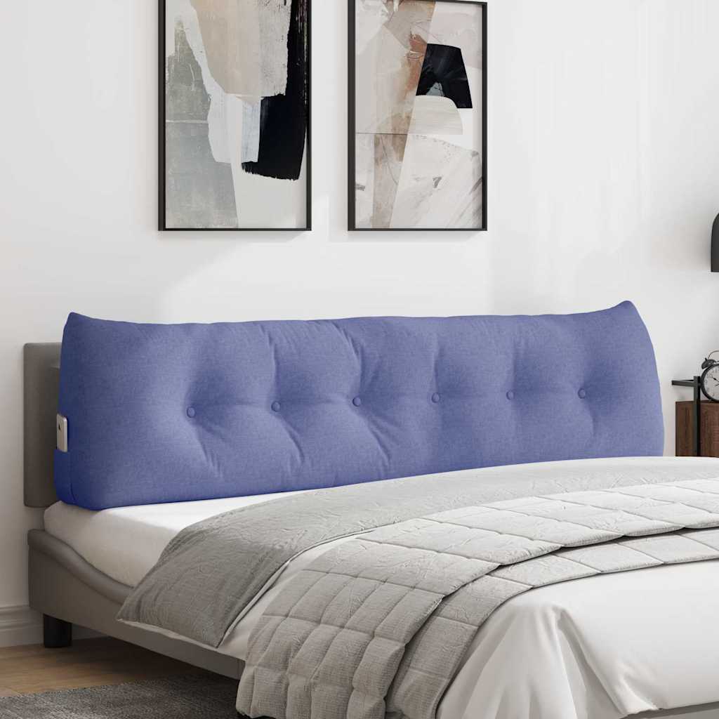 Vidaxl rugkussen jeans blauw 180 x 24 x 50 cm stof