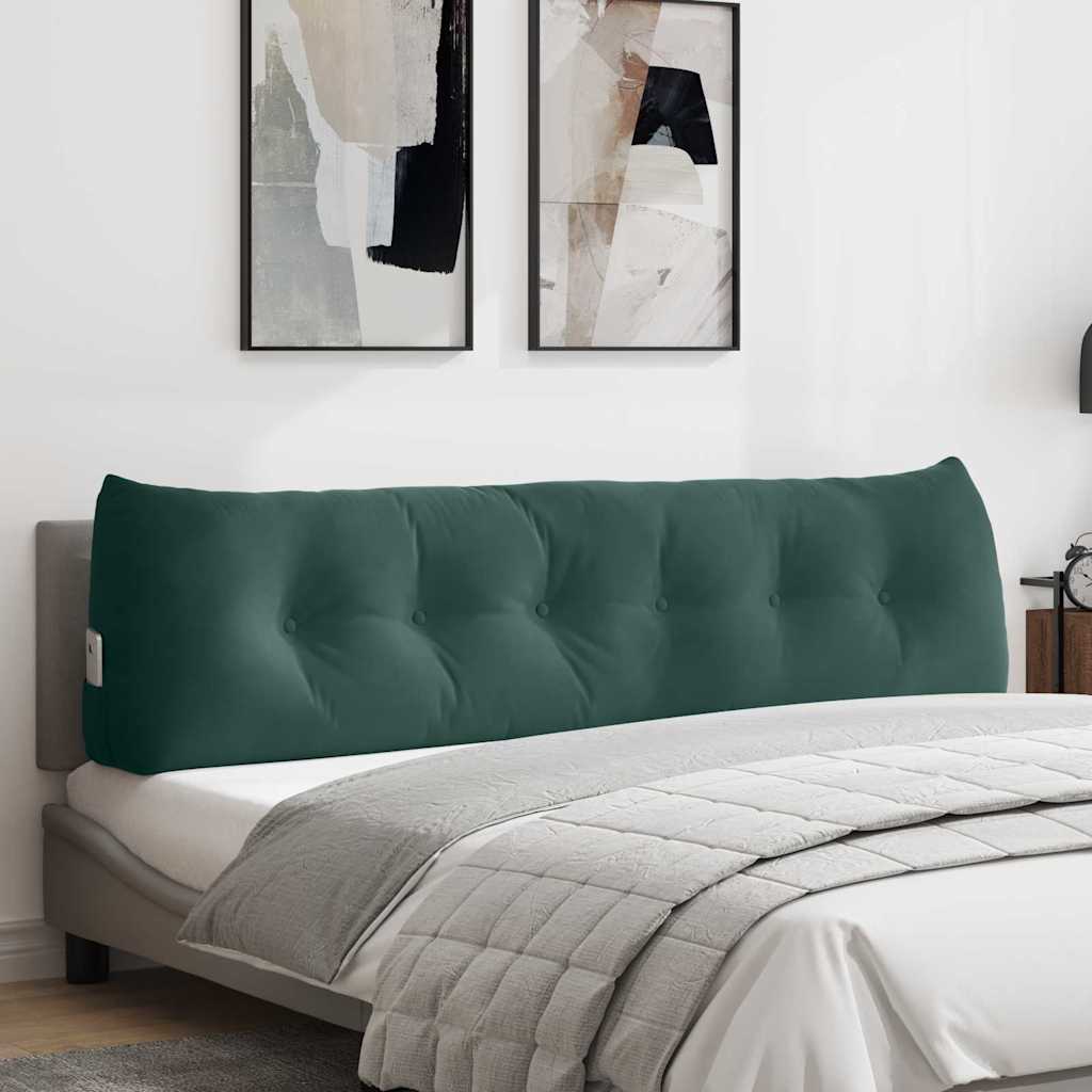 Cuscino schienale Vidaxx verde scuro 180 x 24 x 50 cm in velluto