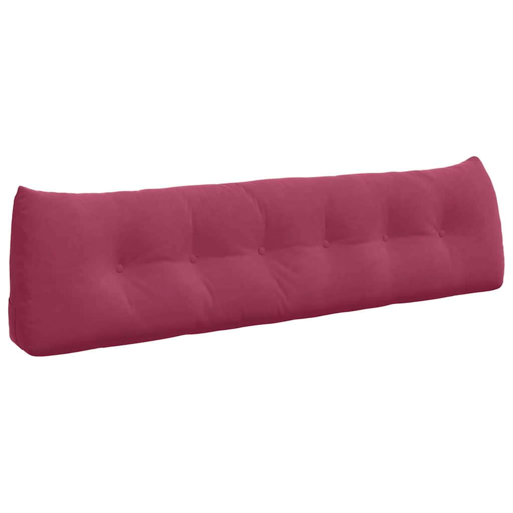 Vidaxx cojín de respaldo terciopelo rojo vino 180 x 24 x 50 cm