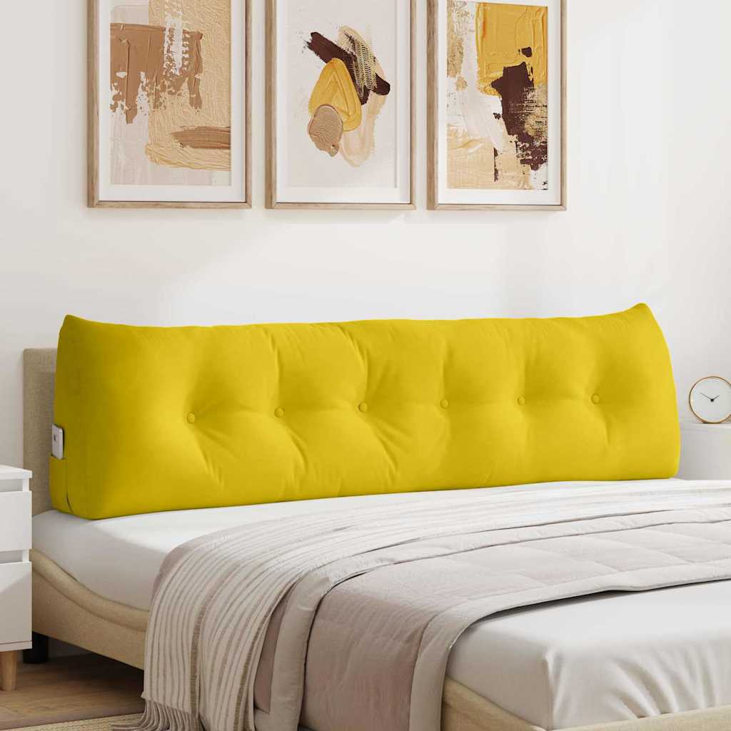 Cuscino schienale Vidaxx giallo 180 x 24 x 50 cm in velluto
