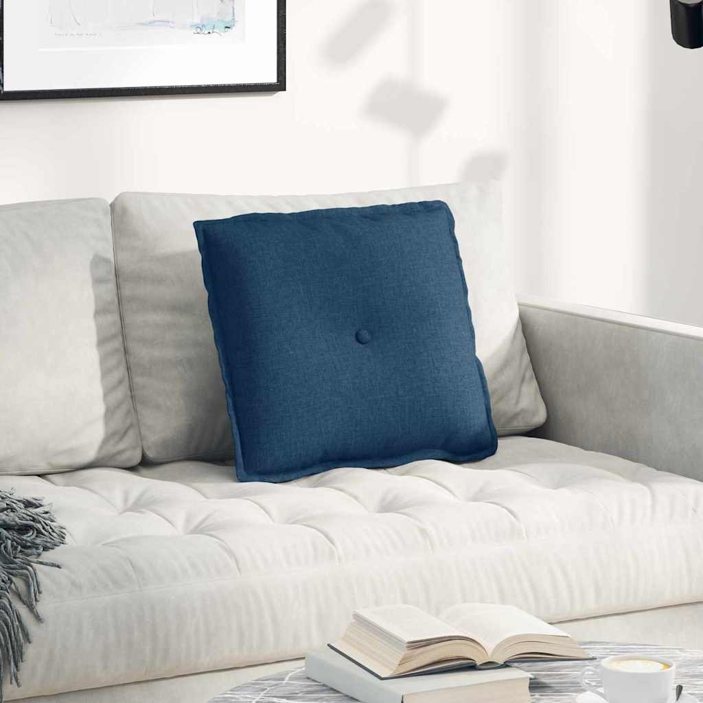 Vidaxl rugkussen blauw 50 x 19 x 45 cm stof
