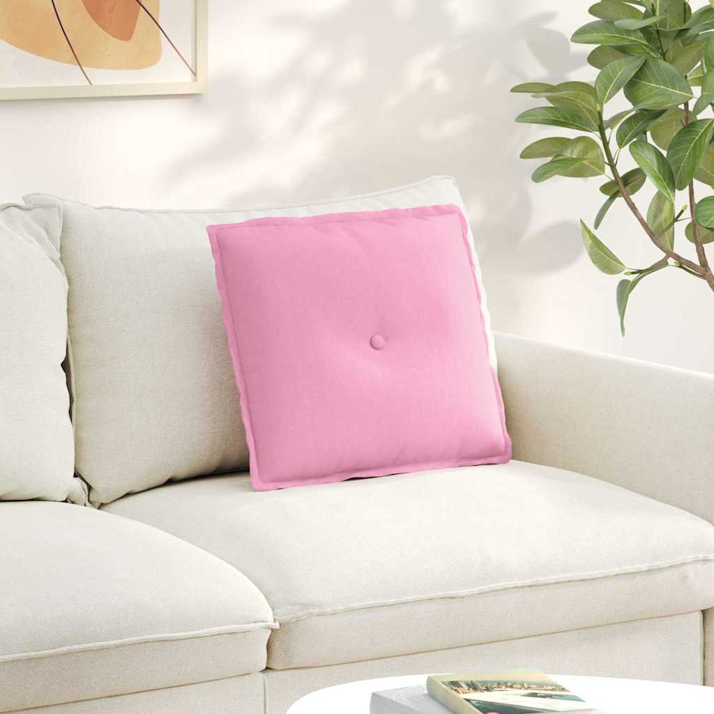Vidaxl rugkussen roze 50 x 19 x 45 cm stof