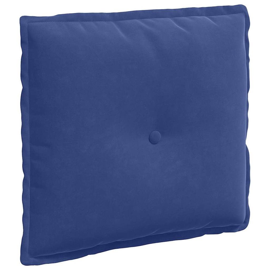 VidaXL cojín de respaldo azul policía 50 x 45 cm tela de pana