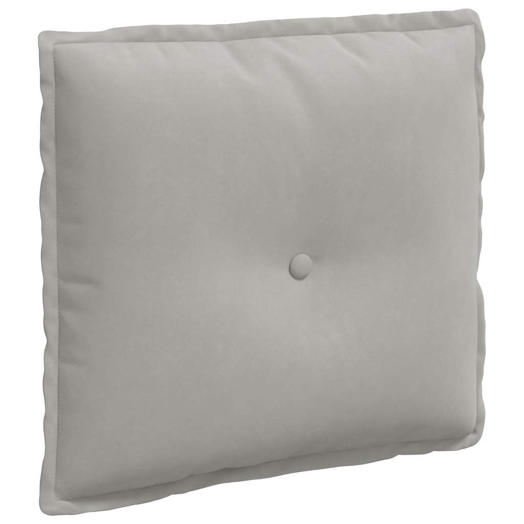Vidaxx cojín de respaldo gris claro 50 x 45 cm tejido de microfibra