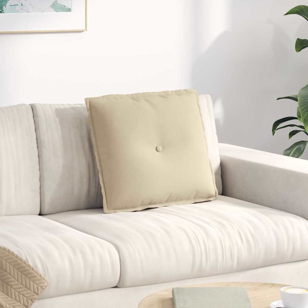 Vidaxl rugkussen crème 50 x 45 cm microvezel stof