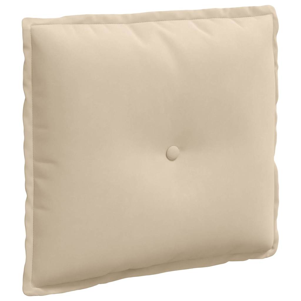 Vidaxl rugkussen crème 50 x 45 cm microvezel stof