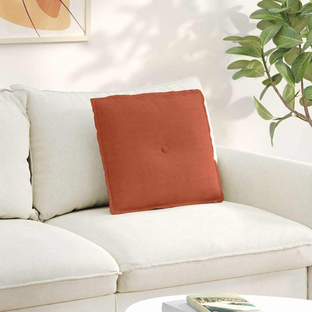 Vidaxl rugkussen rood-oranje 50 x 45 cm cordstof