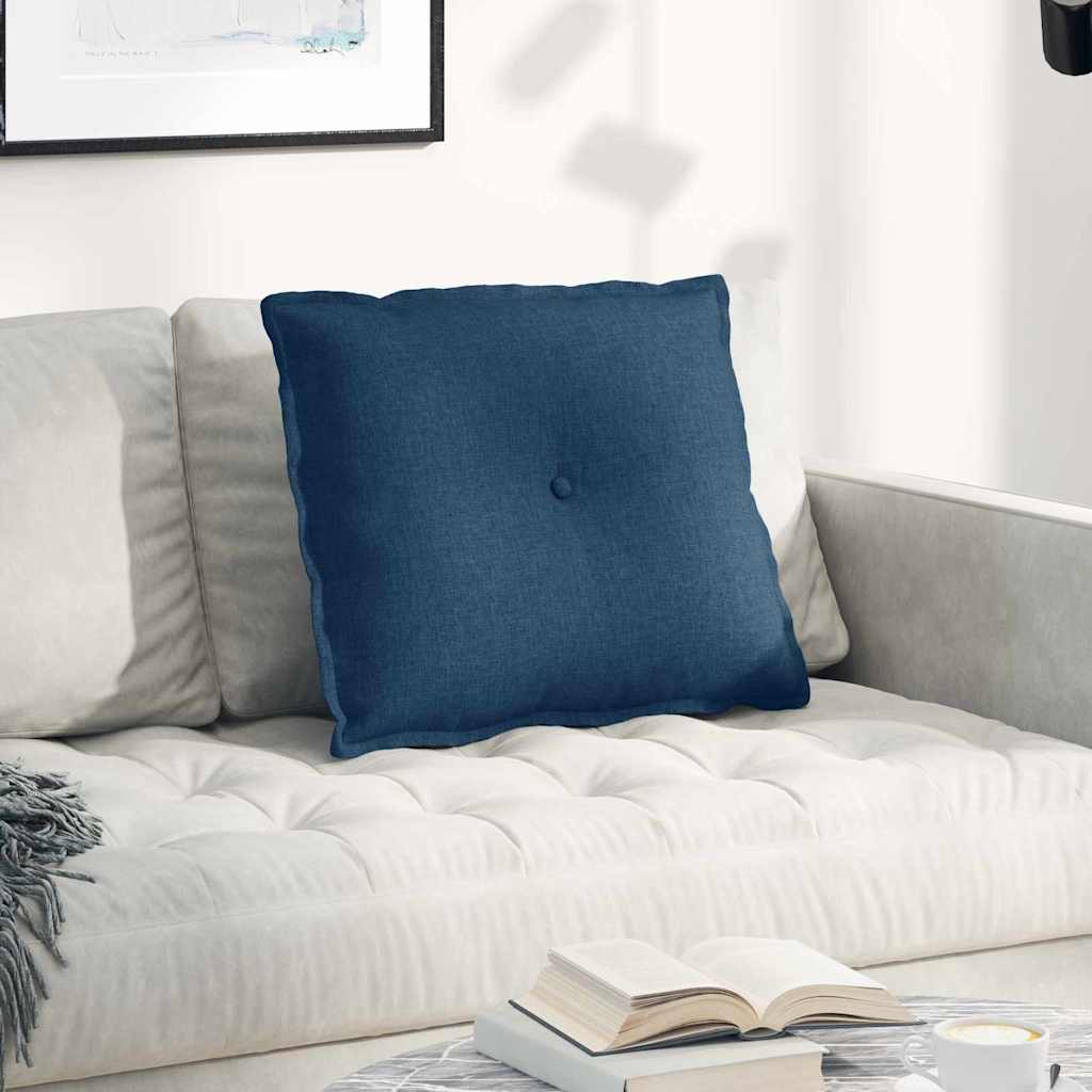 Vidaxl rugkussen blauw 60 x 19 x 50 cm stof