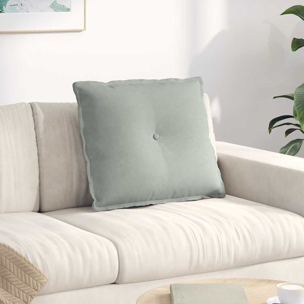 Cuscino schienale Vidaxx tessuto a corde grigio chiaro 60 x 50 cm